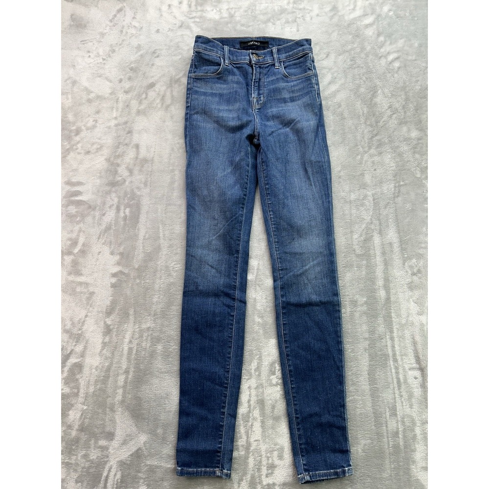 J. Brand Maria Jean In Activate Skinny Mid Rise Whiskered Faded Sz 24 Blue USA